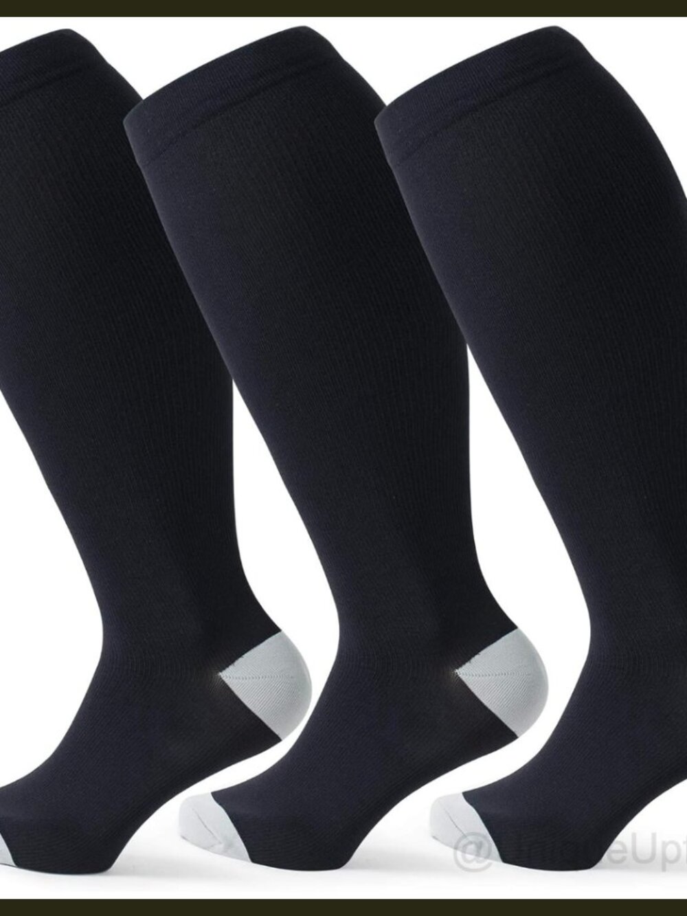 Wide Calf Compression Socks 15-20 mmHg Nylon Spandex Support